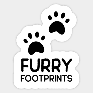 Furry Footprints Dog Hiking Sticker